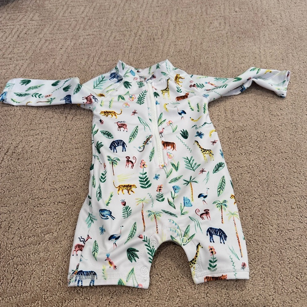 Janie and Jack Multicolor Animal Print Bodysuit